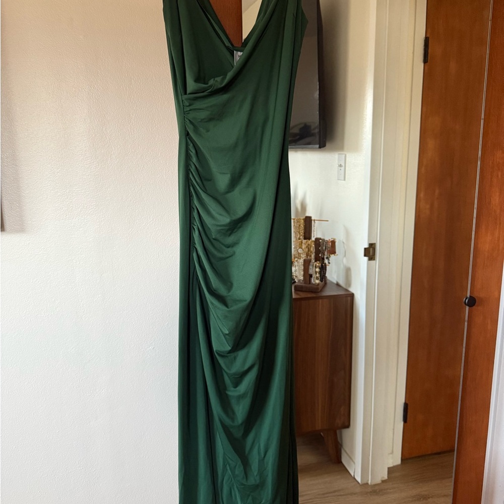 Hello Molly Green Draped Dress
